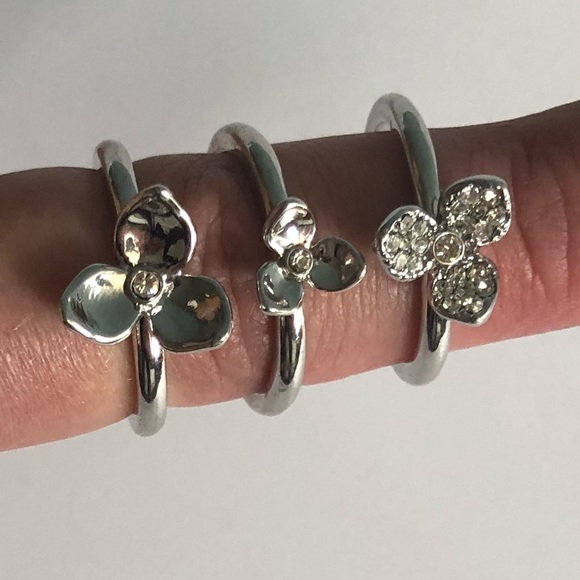 Flower Stacking Rings - Picture 2 of 4